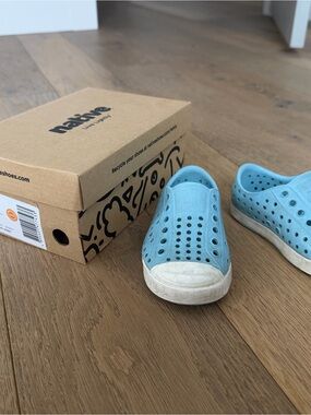 Native Shoes Kids Slip-On Water Shoes in Light Blue